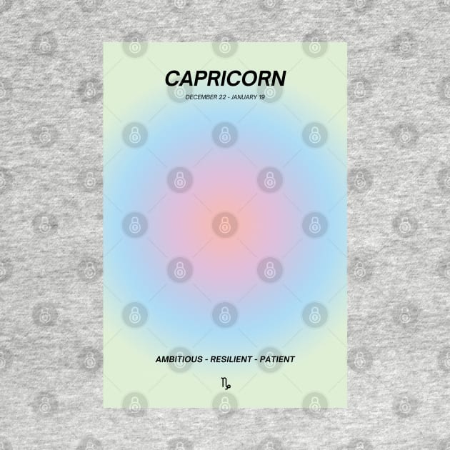 Capricorn Aura Zodiac Sign Astrology Art by mystikwhale